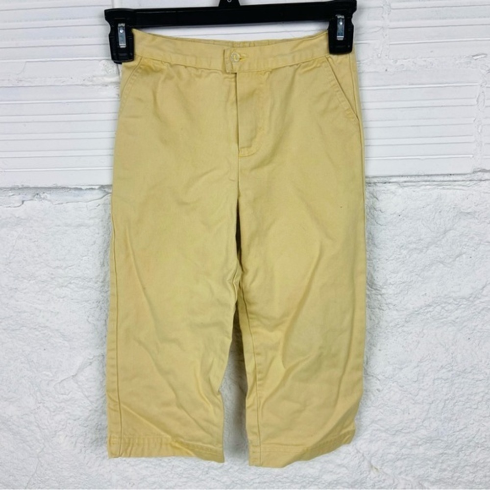 OLIVE JUICE pastel yellow cotton adjustable waist pants size 4